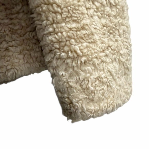 PENDLETON Ladies Fuzzy Zip Jacket in Sherpa Fleece with Plaid Contrast Size Smal - Picture 6 of 9